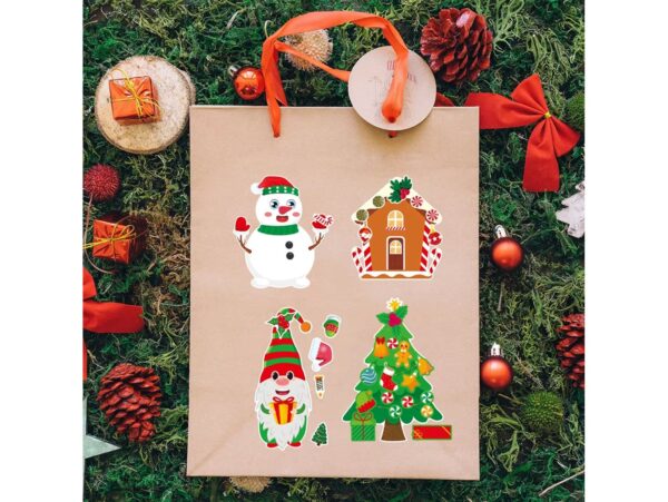 NAKLEJKI ŚWIĄTECZNE WYKLEJANKI 8SZT