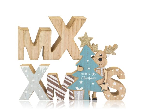 NAPIS DREWNIANY XMAS DEKORACJA ŚWIĄTECZNA 17,5x28CM