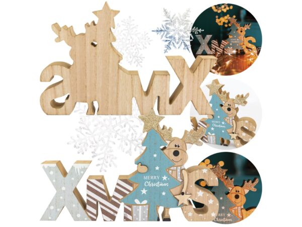 NAPIS DREWNIANY XMAS DEKORACJA ŚWIĄTECZNA 17,5x28CM