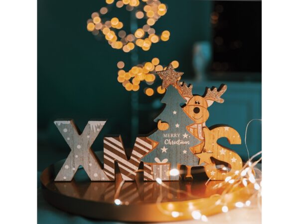 NAPIS DREWNIANY XMAS DEKORACJA ŚWIĄTECZNA 17,5x28CM