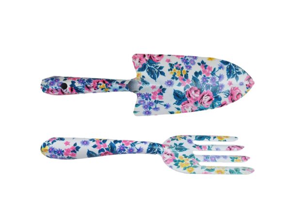 NARZĘDZIA OGRODOWE 3SZT - różowe kwiaty