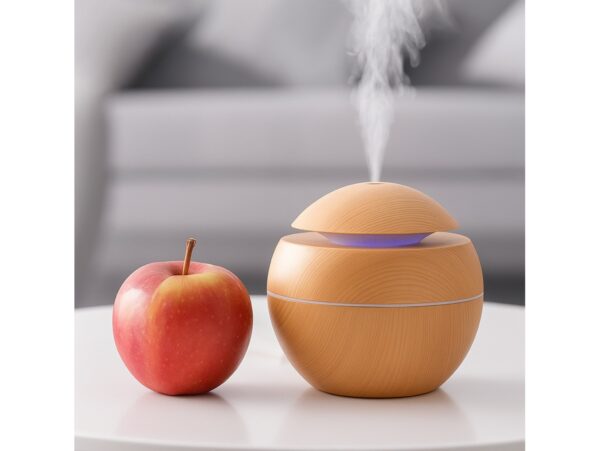 NAWILŻACZ POWIETRZA OKRĄGŁY DREWNO - jasny brąz