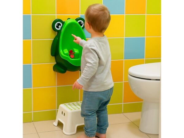 NOCNIK PISUAR WC MINI ŻABA - zielony