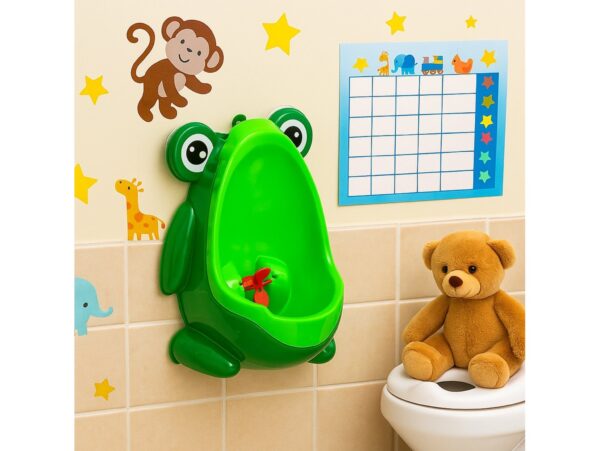 NOCNIK PISUAR WC MINI ŻABA - zielony