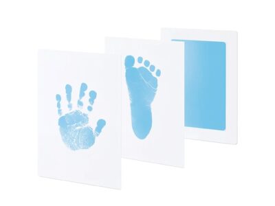 ODCISK RĄCZKI STÓPKI NIEBRUDZĄCY 12,5x8 - jasny niebieski