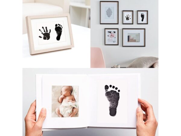 ODCISK RĄCZKI STÓPKI NIEBRUDZĄCY 15,3x10 - czarny