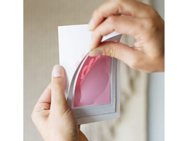 ODCISK RĄCZKI STÓPKI NIEBRUDZĄCY 15,3x10 - różowy