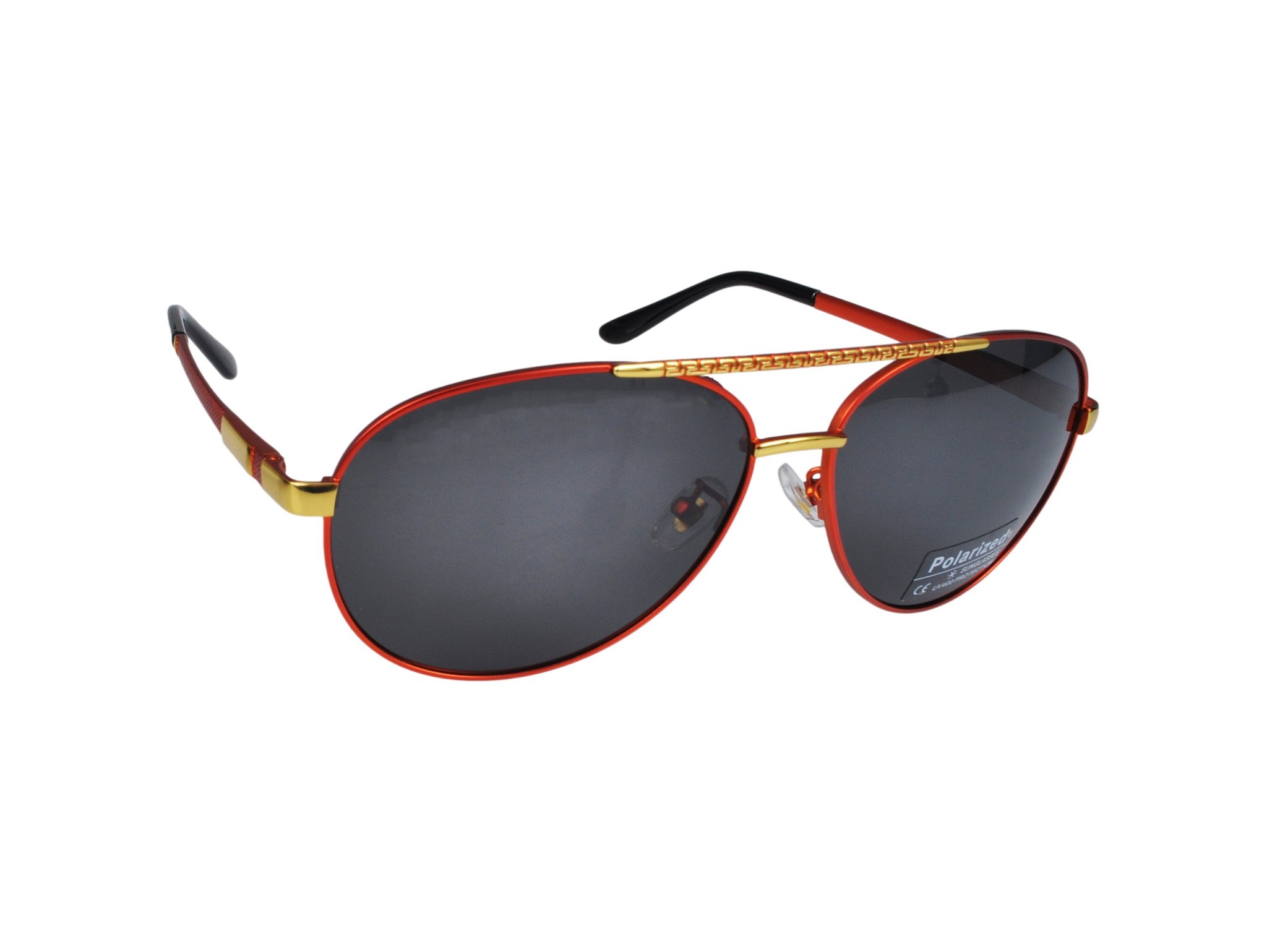 OKULARY PRZECIWSŁONECZNE MĘSKIE UV ETUI - czarny ze złotym