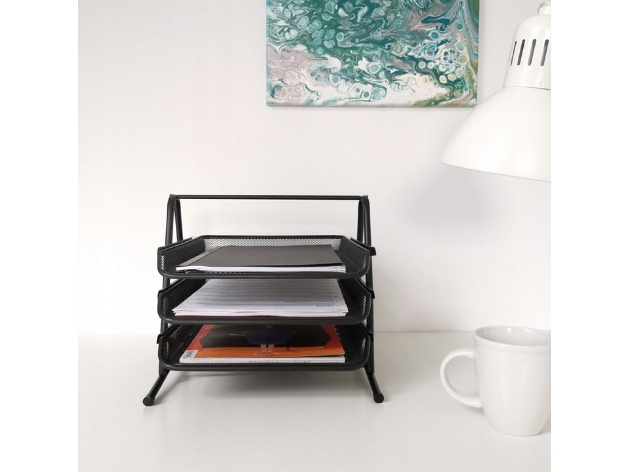 ORGANIZER NA BIURKO METALOWY 3 SZUFLADY 35x28x27,5cm