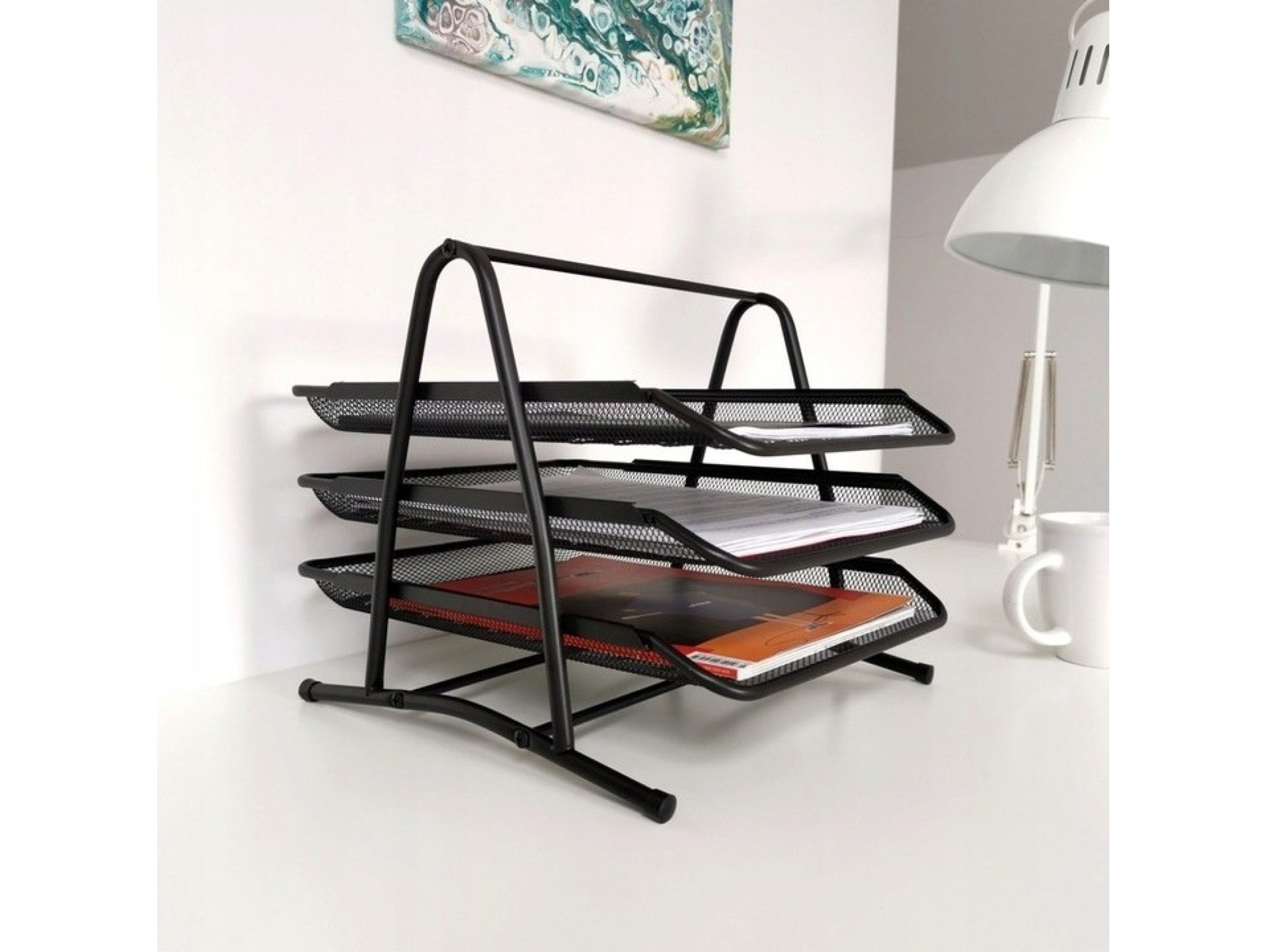 ORGANIZER NA BIURKO METALOWY 3 SZUFLADY 35x28x27,5cm