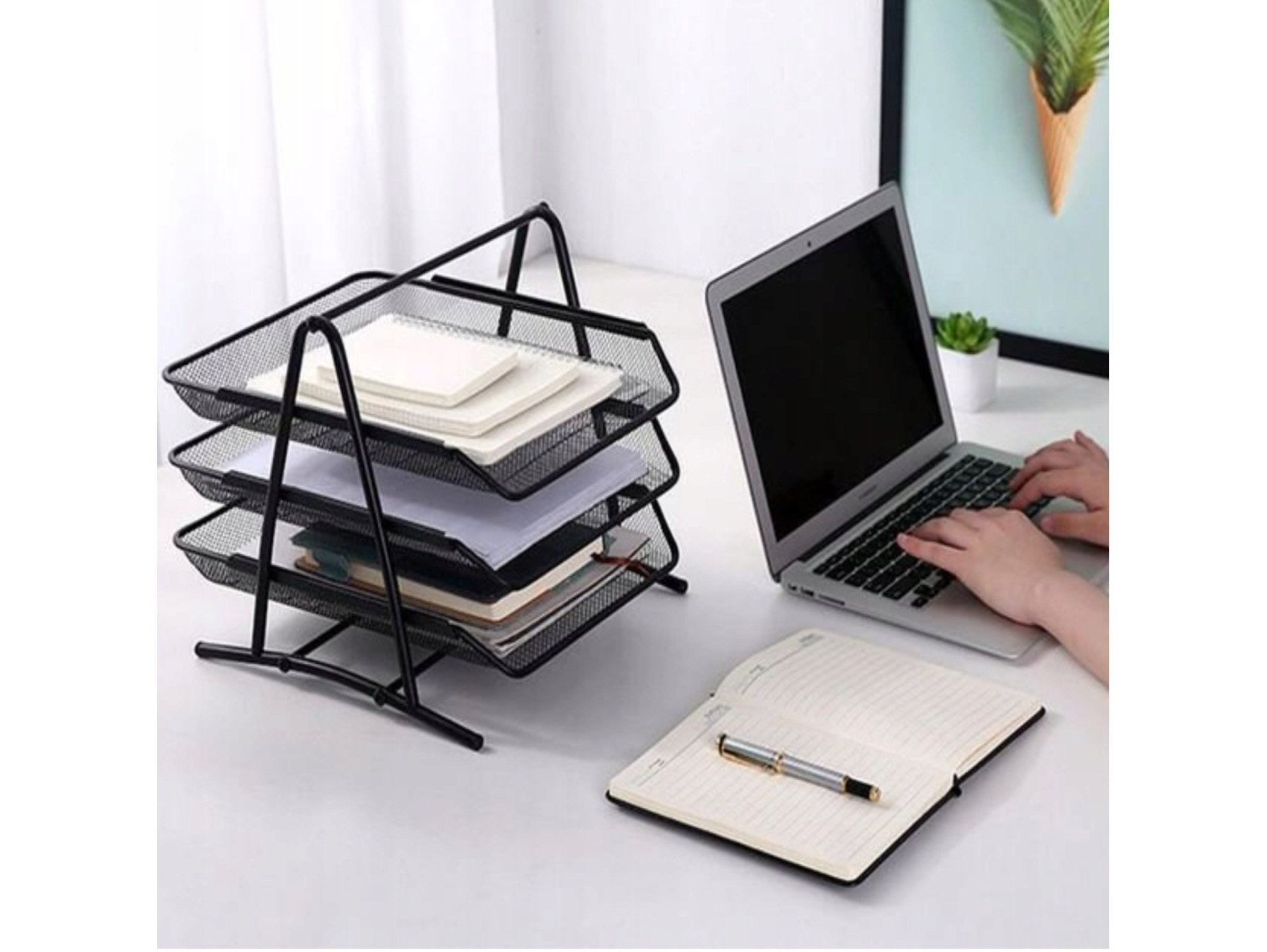 ORGANIZER NA BIURKO METALOWY 3 SZUFLADY 35x28x27,5cm