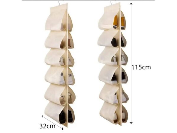 ORGANIZER NA BUTY DO SZAFY WISZĄCY - beżowy