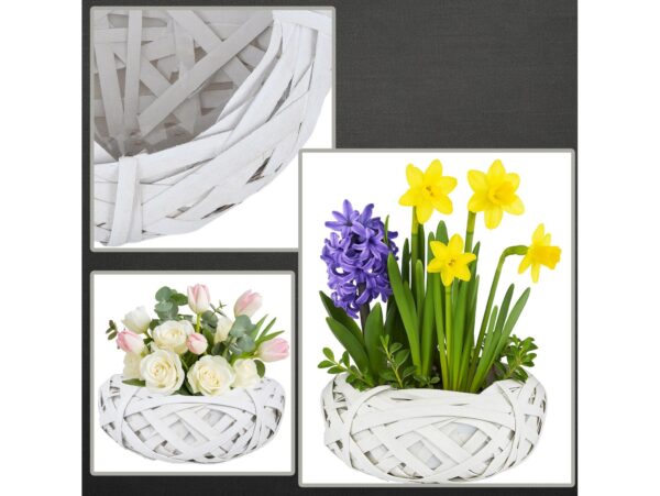 OSŁONKA DONICZKA RATTANOWA Z FOLIĄ 20x7cm