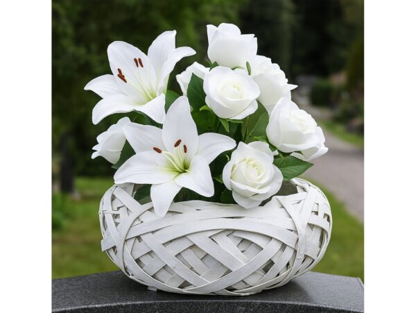 OSŁONKA DONICZKA RATTANOWA Z FOLIĄ 20x7cm