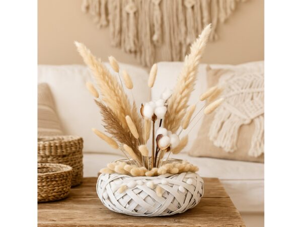 OSŁONKA DONICZKA RATTANOWA Z FOLIĄ 20x7cm