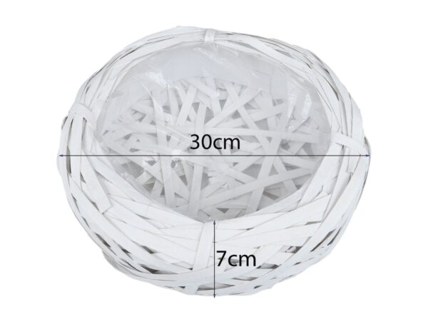 OSŁONKA DONICZKA RATTANOWA Z FOLIĄ 30x7cm