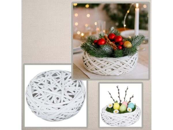 OSŁONKA DONICZKA RATTANOWA Z FOLIĄ 30x7cm