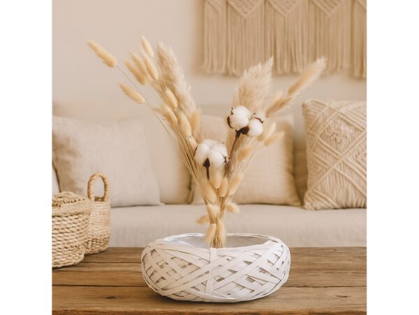 OSŁONKA DONICZKA RATTANOWA Z FOLIĄ 30x7cm