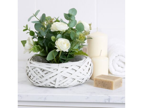 OSŁONKA DONICZKA RATTANOWA Z FOLIĄ 30x7cm