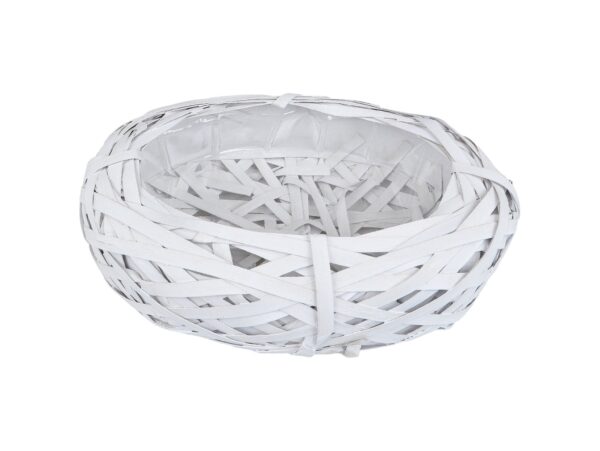 OSŁONKA DONICZKA RATTANOWA Z FOLIĄ 31x23x8cm