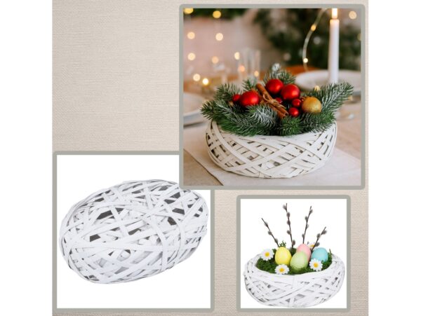 OSŁONKA DONICZKA RATTANOWA Z FOLIĄ 31x23x8cm