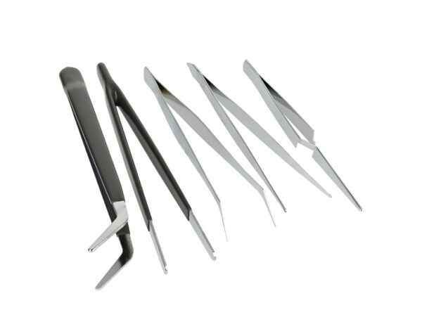 PĘSETY METALOWE ZESTAW 5SZT