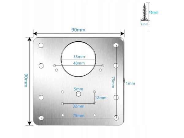 PŁYTKA DO NAPRAWY ZAWIASÓW MEBLOWYCH 4SZT ZESTAW