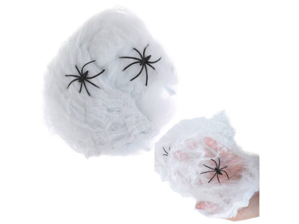 PAJĘCZYNA BIAŁA 20G HALLOWEN + 2 PAJĄKI
