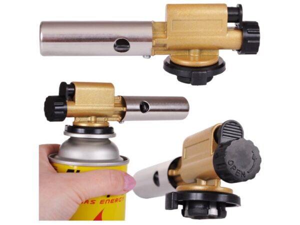 PALNIK GAZOWY LUTLAMPA ŻELIWNA + 4X KARTUSZ 400ml