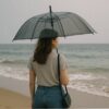 PARASOL PRZEZROCZYSTY 72cm - czarny