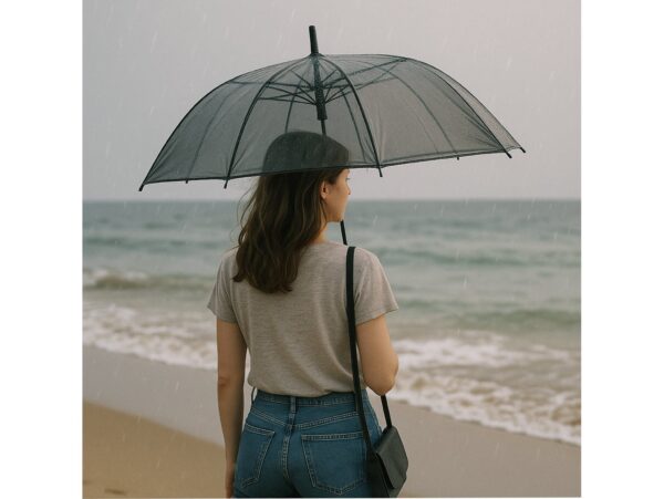 PARASOL PRZEZROCZYSTY 72cm - czarny