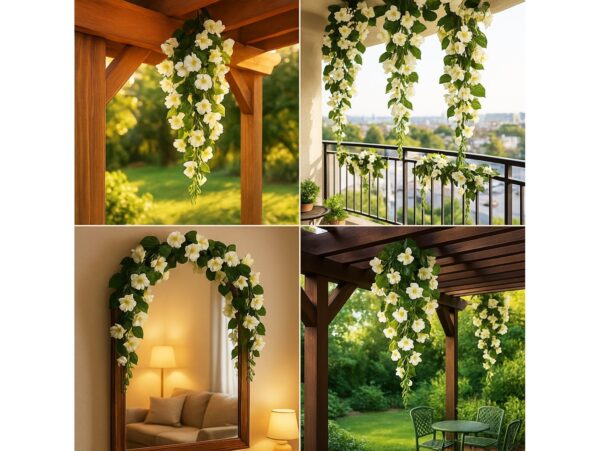 PETUNIA ZWISAJĄCA SZTUCZNY 85CM 5 ŁODYG (kwiat 4,5 cm)