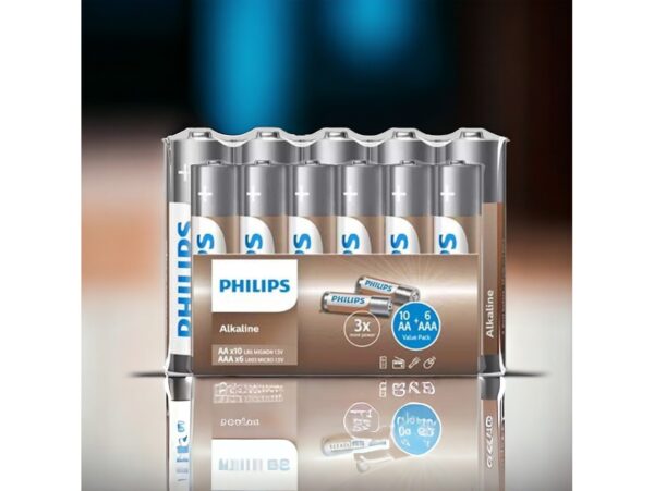 PHILIPS BATERIA ALKALICZNA 10xAA 6XAAA ZESTAW 16SZT