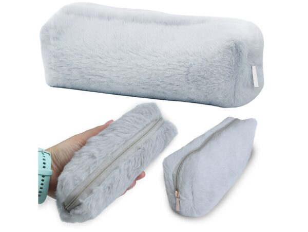 PIÓRNIK SZKOLNY TUBA FUTRZAK 20x8x6cm - szary