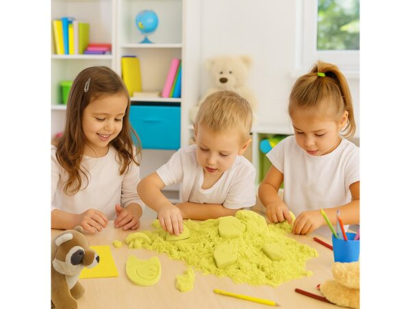 PIASEK KINETYCZNY PIASKOLINA 2KG ZAPAS - żółty