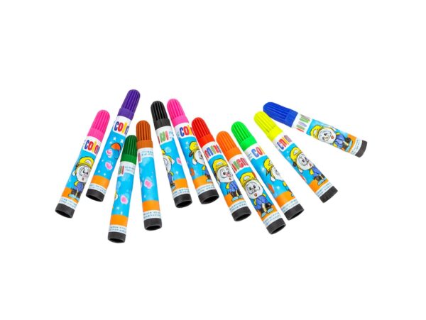 PISAKI MAZAKI FLAMASTRY 12 KOLORÓW JUMBO