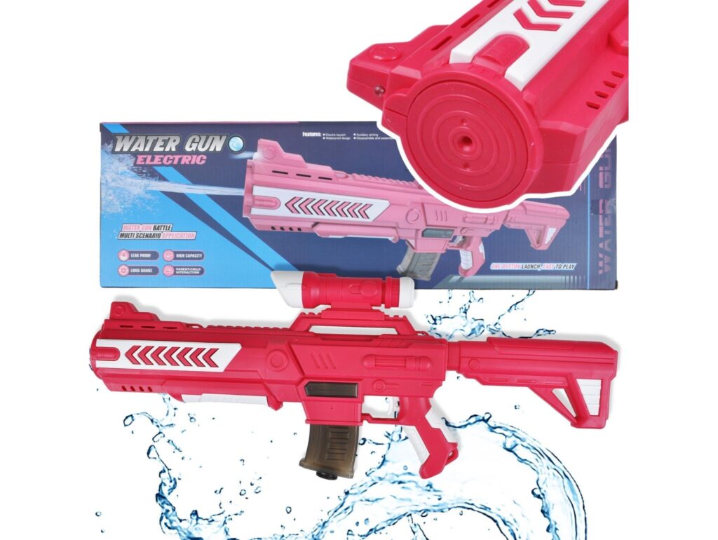 PISTOLET NA WODĘ NA BATERIE 54,5x21x5,5XM - czerwony