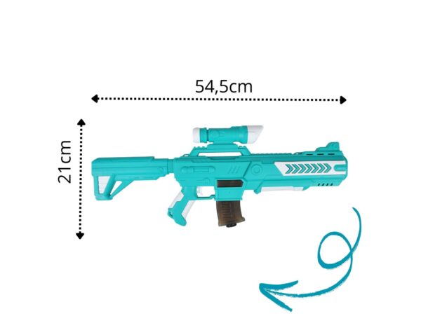 PISTOLET NA WODĘ NA BATERIE 54,5x21x5,5XM - niebieski
