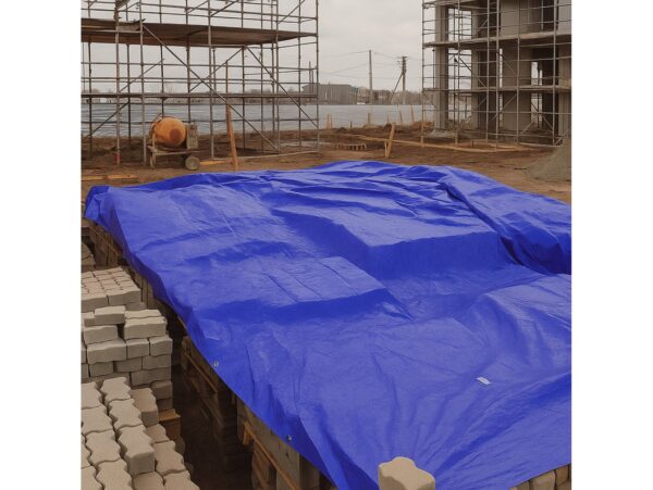 PLANDEKA PE NIEBIESKA 4 x 6m - 50g/m2