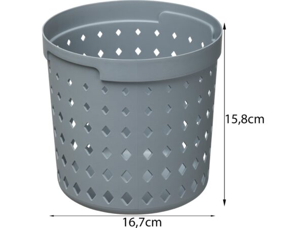 PLAST TEAM KOSZYK ORGANIZER SEOUL ROUND LARGE - szary