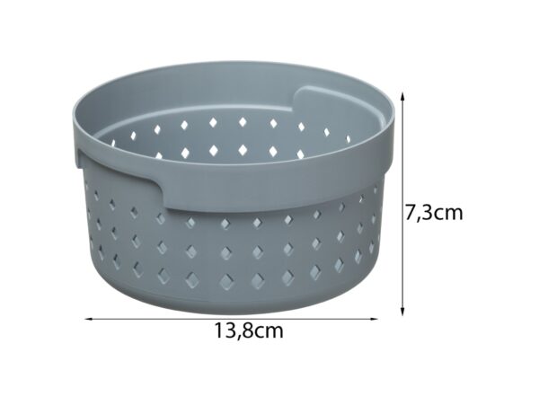 PLAST TEAM KOSZYK ORGANIZER SEOUL ROUND SMALL - szary