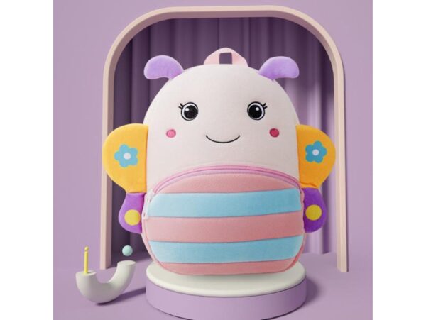 PLECAK PRZEDSZKOLNY PLUSZOWY 27x24CM - pszczółka