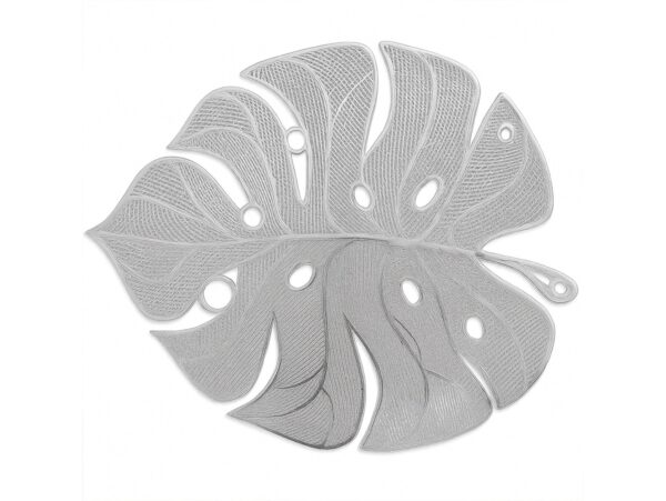 PODKŁADKA NA STÓŁ MATA LIŚĆ 45cm - srebrny