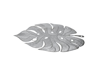 PODKŁADKA NA STÓŁ MATA LIŚĆ 45cm - srebrny