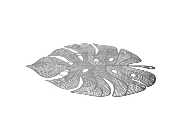 PODKŁADKA NA STÓŁ MATA LIŚĆ 45cm - srebrny