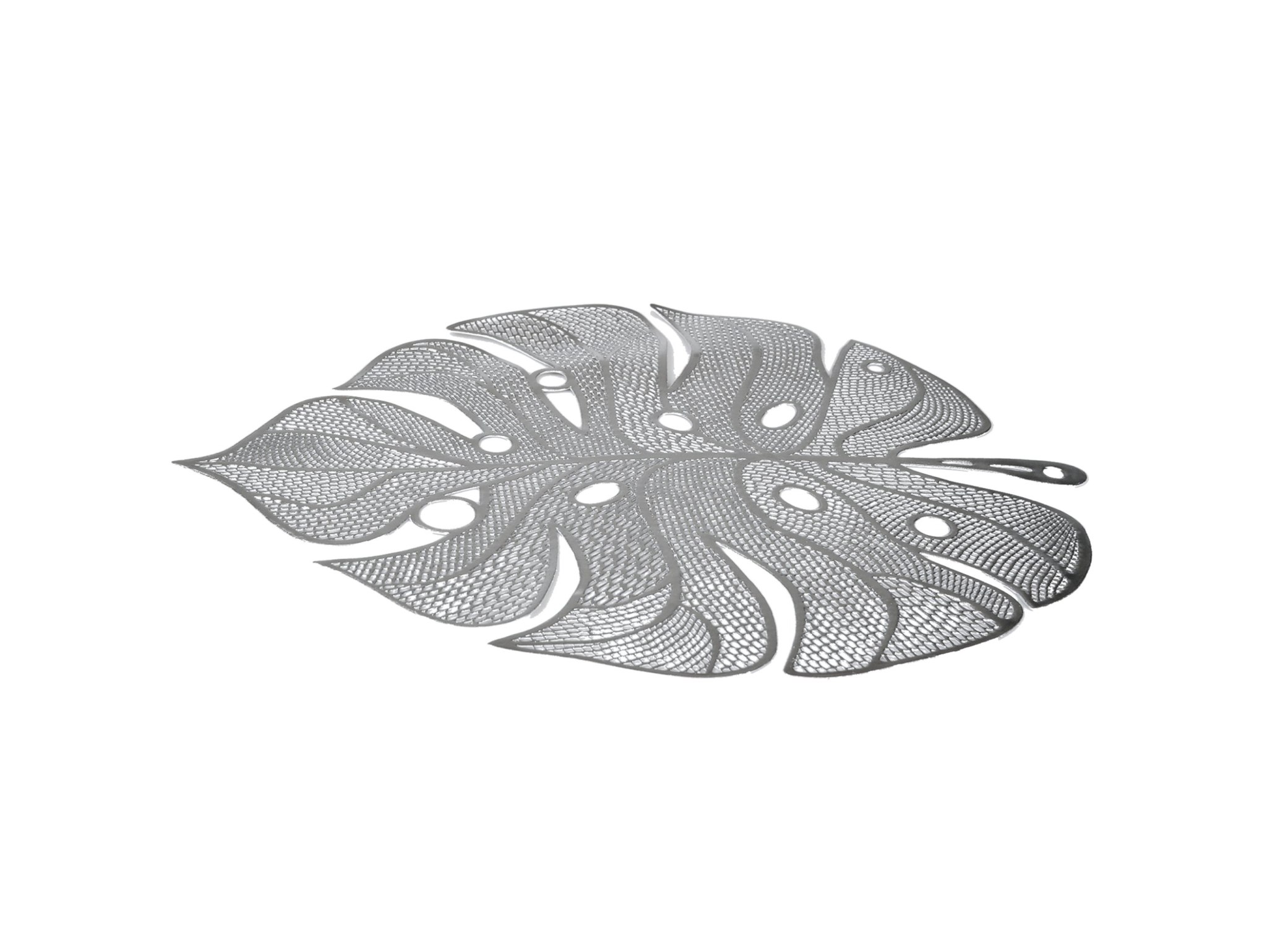 PODKŁADKA NA STÓŁ MATA LIŚĆ 45cm - srebrny