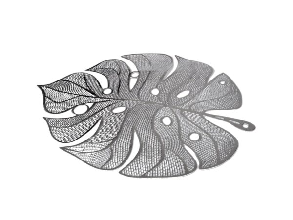 PODKŁADKA NA STÓŁ MATA LIŚĆ 45cm - srebrny