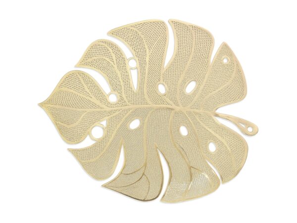 PODKŁADKA NA STÓŁ MATA LIŚĆ 45cm - złoty