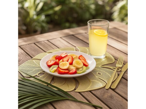 PODKŁADKA NA STÓŁ MATA LIŚĆ 45cm - złoty