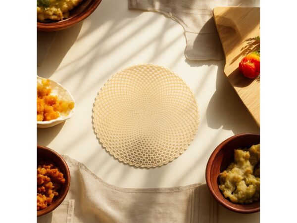 PODKŁADKA NA STÓŁ MATA OKRĄGŁA 38cm - złoty